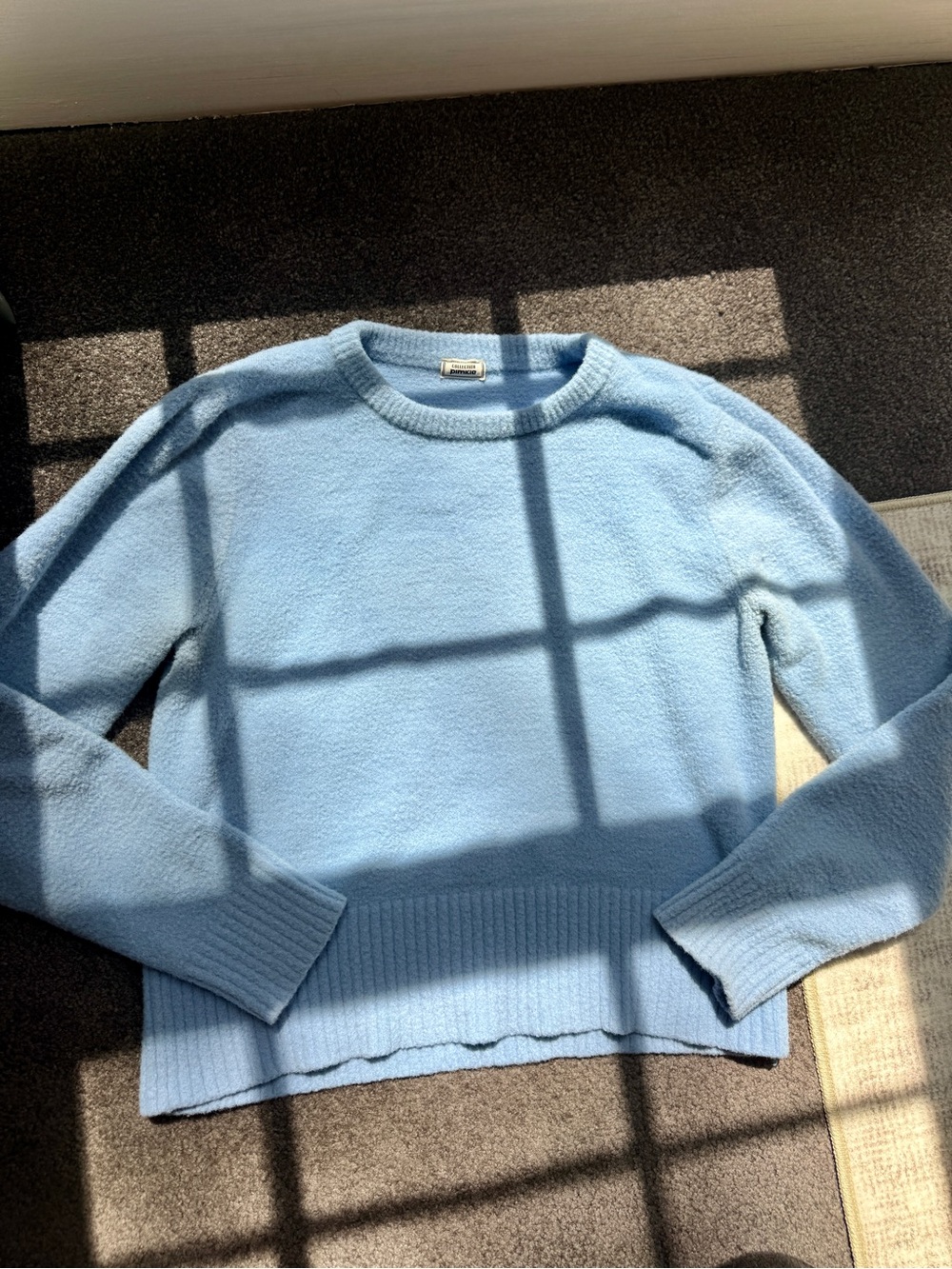Pimkie Blue Solid Knit Pullover Sweater Crew Neck Long Sleeve Women’s 2